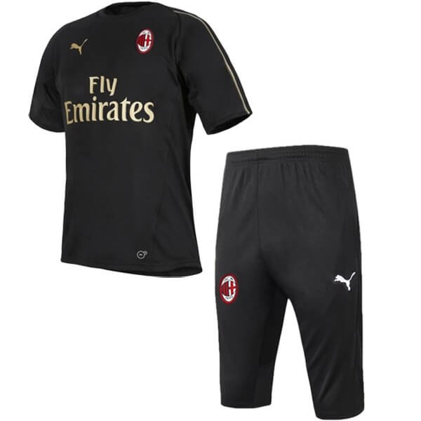 Trikot Trainingsshirt AC Milan Komplett Set 2018-19 Schwarz